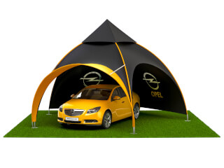 Reklamtält Arch 7.5 m - konfigurationsbild